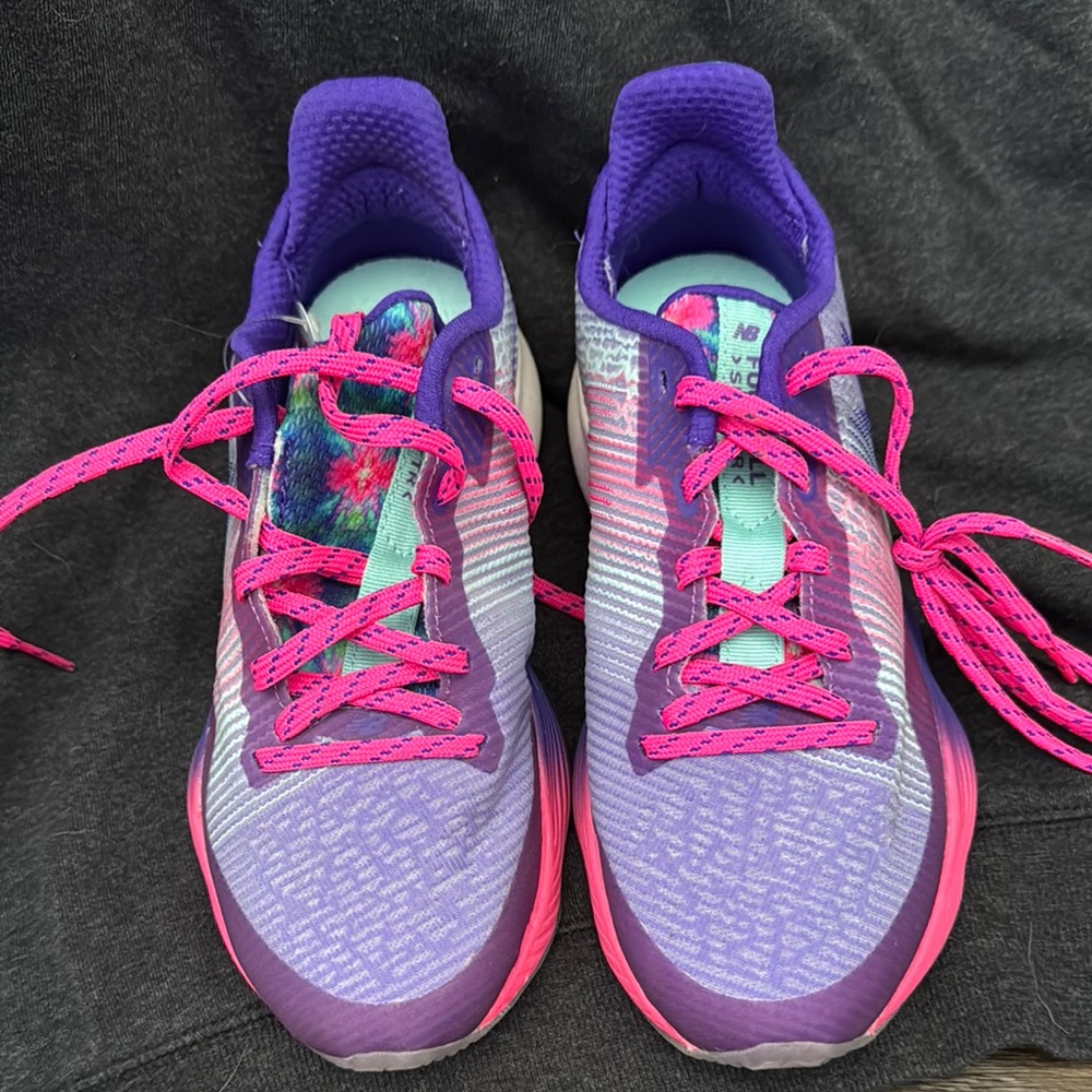New Balance Kids Purple and Pink Running Shoes wide width